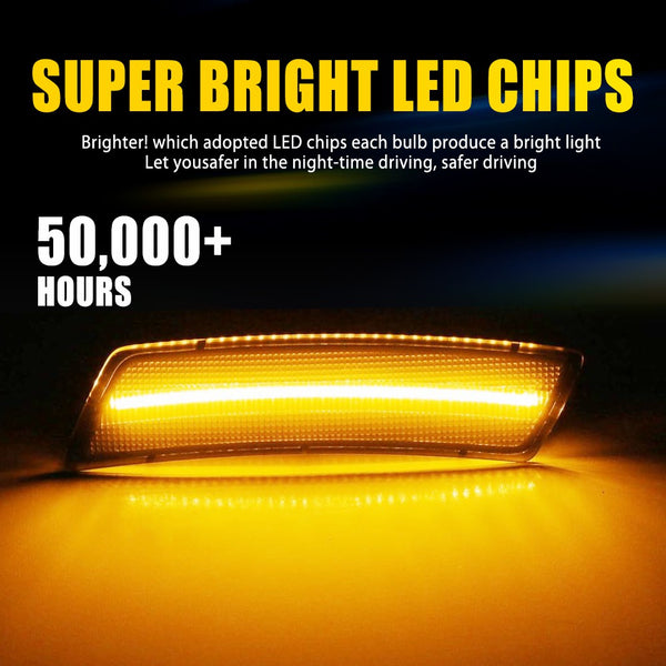 LED Side Marker Light Reflector for Volkswagen Tiguan 2018-2023, Front L&R, Bumper