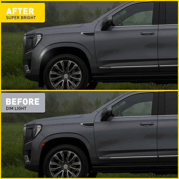 LED Side Marker Light Replacement for 2021-2023 Yukon XL/Denali/Tahoe/Suburban/Escalade/Escalade ESV Driver Passenger Side