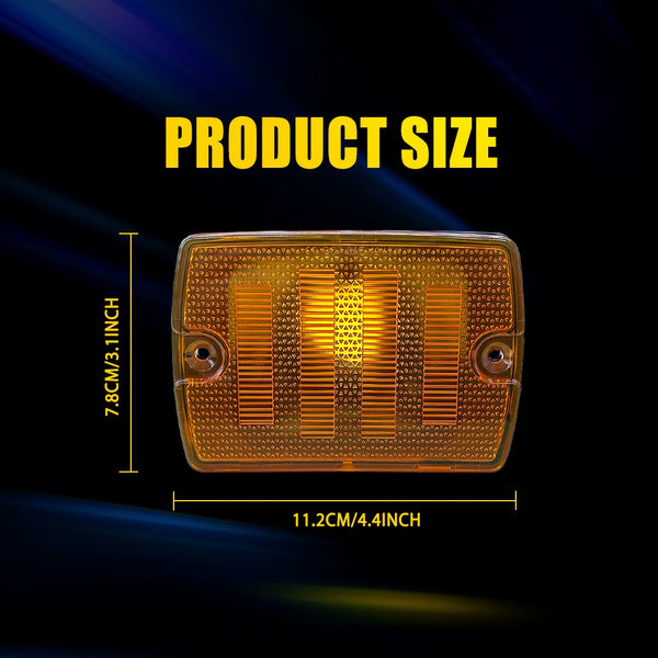 LED Side Marker Light/Turn Signal Housing for Jeep Wrangler YJ 1987-1995, Front