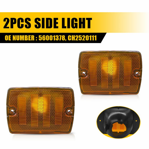 LED Side Marker Light/Turn Signal Housing for Jeep Wrangler YJ 1987-1995, Front