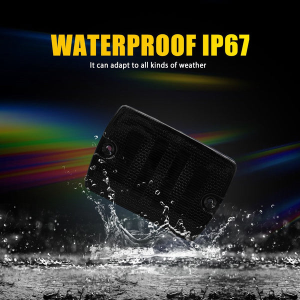 LED Side Marker Light/Turn Signal Housing for Jeep Wrangler YJ 1987-1995, Smoked Lens, Front