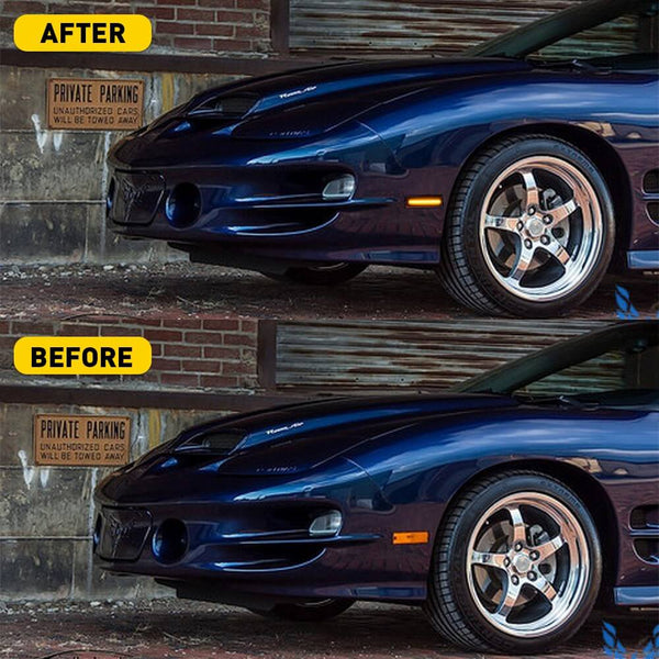 LED Side Marker Lights for 1998-2002 Pontiac Firebird Smoke Shell Front Amber Rear Red