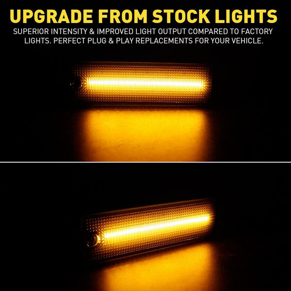 LED Side Marker Lights for 1998-2002 Pontiac Firebird Smoke Shell Front Amber Rear Red