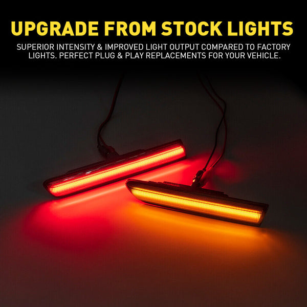 LED Side Marker Lights for 2004-2008 Acura TL (Not Fit Type-S Models), Front and Rear Bumper