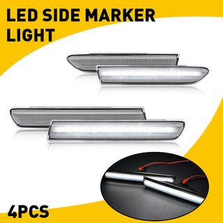 Toptuning Amber LED Side Marker Lights – Clear Lens For 2004-2008 Acura TL (Pair)