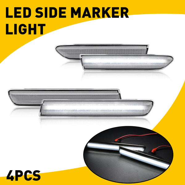 LED Side Marker Lights for 2004-2008 Acura TL (Not Fit Type-S Models), Front and Rear Bumper