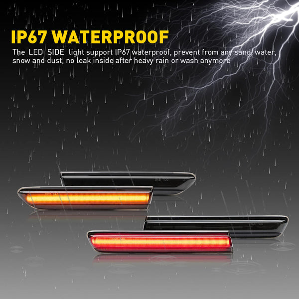 LED Side Marker Lights for 2004-2008 Acura TL (Not Fit Type-S Models), Front and Rear Bumper