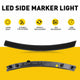 LED Side Marker Lights for 2014-2019 Chevrolet Corvette C7 Smoked Len Amber Red Front Rear Bumper