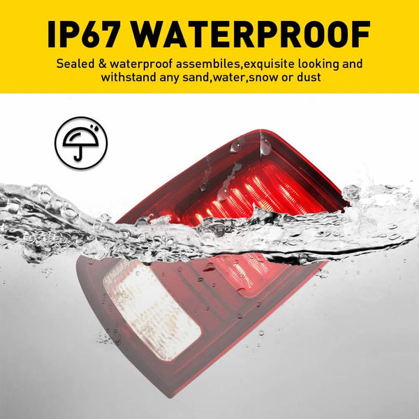 LED Tail Light Assemblies Compatible With 2009-2018 Dodge Ram 1500 2500 3500 Rear Factory Tail Light Without Chrome