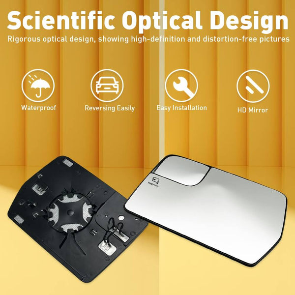 Left Driver Side Heated Mirror Glass with Blind Spot Glass for 2011-2014 Ford F150