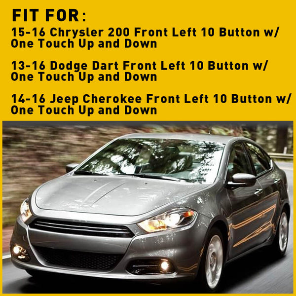 Master Power Window Control Switch for Chrysler 200, Dodge Dart, Jeep Cherokee 13+8pin