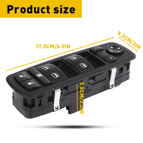 thumbnail image 2 of Realray Master Power Window Switch – Front Left For Chrysler 200, Dodge Dart, Jeep Cherokee – 56046553AC 2 of 5