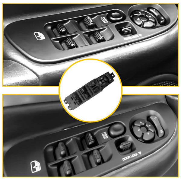 Master Power Window Switch, Car Window Switch Button For 1997-2001 Jeep Cherokee 12+8 Pin