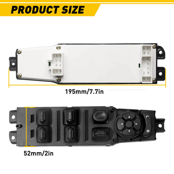 Master Power Window Switch, Car Window Switch Button For 1997-2001 Jeep Cherokee 12+8 Pin