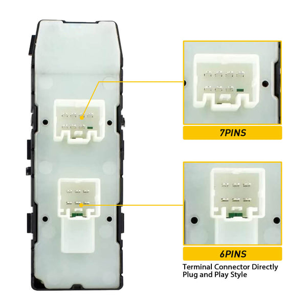 Master Power Window Switch, Car Window Switch Button For Chrysler 300 Dodge Avenger Dakota Jeep Compass Patriot 7+6 Pin