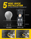 Newly Upgraded 3157 3156 LED Bulb Amber Turn Signal Light Bulbs, Build-in Load Resistor CANBUS Error Free Anti Hyper Flash