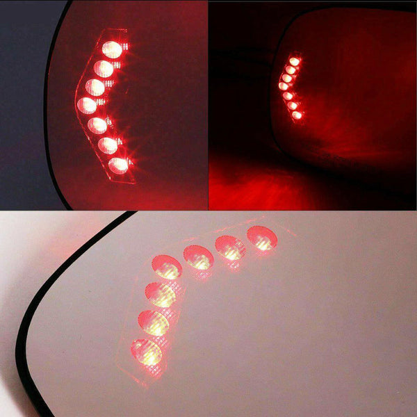 Power Heated Mirror Glass with Integrated Chevron-Style Turn Signal for 2007-2013 Cadillac, Chevrolet, GMC Models