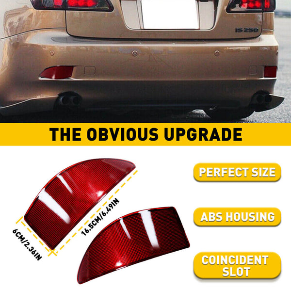 Rear Bumper Reflector for 2006-2013 Lexus IS250 IS350 Left+Right Side