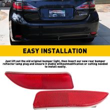 Rear Bumper Reflector Tail Light Lens Cover for 2011-2013 Lexus CT