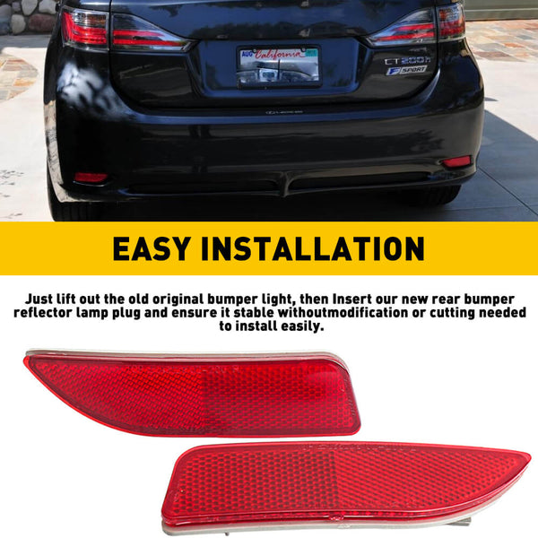 Rear Bumper Reflector Lamp Case For 2011-2013 Lexus CT 200h CT200h, 2011-2013 Toyota Corolla
