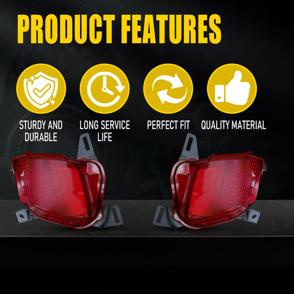 Rear Bumper Reflector Set For 2014-2019 Toyota Highlander Rear Left & Right