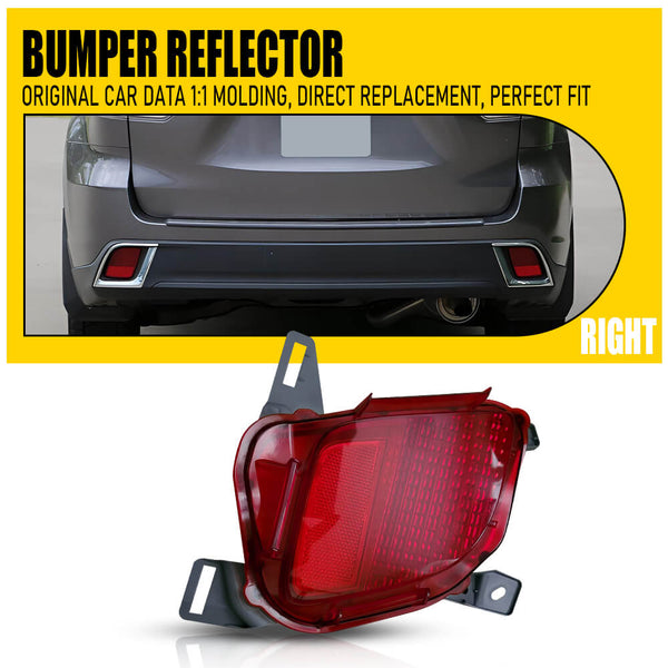Rear Bumper Reflector Set For 2014-2019 Toyota Highlander Rear Left & Right