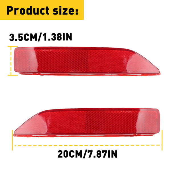 Red Rear Bumper Reflector Lamp Case Compatible with 2007-2009 Honda CRV