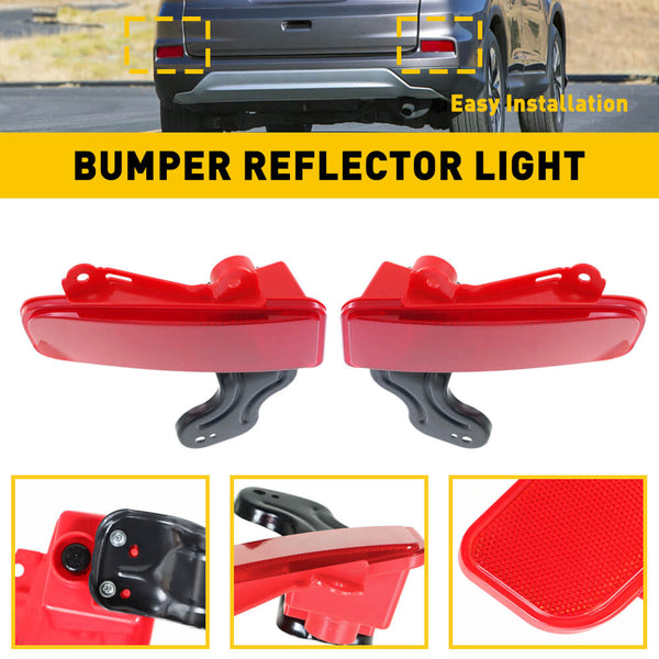 Red Rear Bumper Reflector Lamp Case Compatible with 2015-2016 Honda CRV