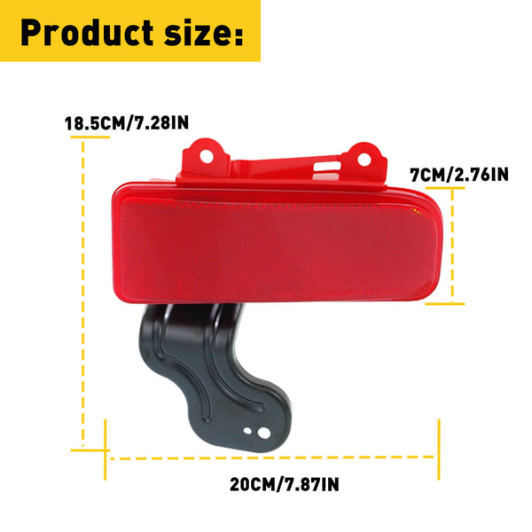 Red Rear Bumper Reflector Lamp Case Compatible with 2015-2016 Honda CRV