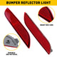 Red Rear Bumper Reflector Lamp Case Compatible with 2018-2021 Toyota Camry (Left+Right)