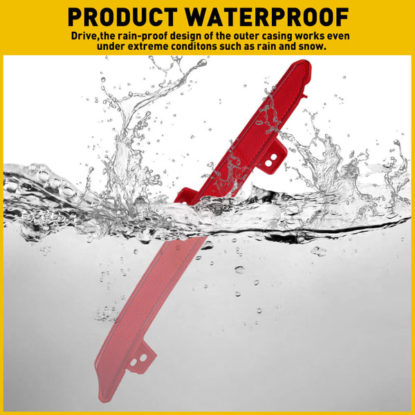 Red Rear Bumper Reflector Lamp Case Replacement Compatible with 2018-2022 Honda Accord (Left & Right)