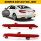 Red Rear Bumper Reflector Lamp Case Replacement Compatible with 2018-2022 Honda Accord (Left & Right)