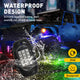 RGB LED Pod Rock Lights Kit - Underbody Neon Lights with Wireless APP Control, Music Sync & Chasing Effects for 12V SUV, Jeep, Truck - 15 LEDs Per Light