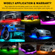 RGB LED Strip Under Car Tube Underglow Underbody System Neon Light Kit with 210pcs LEDs