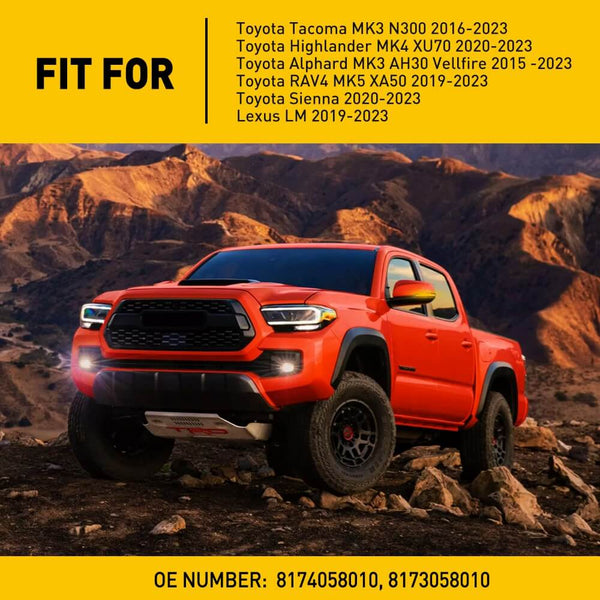 Sequential Amber Side Mirror Turn Signal Light For 2016-2023 Toyota Tacoma Highlanser Alphard RAV4 Sienna Lexus LM