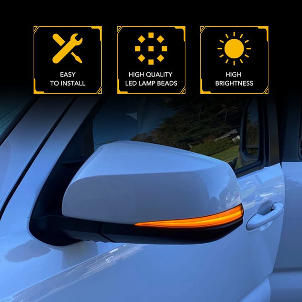 Sequential Amber Side Mirror Turn Signal Light For 2016-2023 Toyota Tacoma Highlanser Alphard RAV4 Sienna Lexus LM