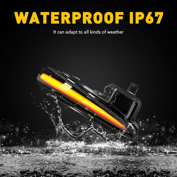 Sequential Amber Side Mirror Turn Signal Light For 2016-2023 Toyota Tacoma Highlanser Alphard RAV4 Sienna Lexus LM