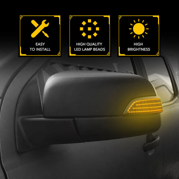 Sequential LED Rearview Side Mirror Turn Signal Light Fits 2019-2023 Ford Ranger Lariat