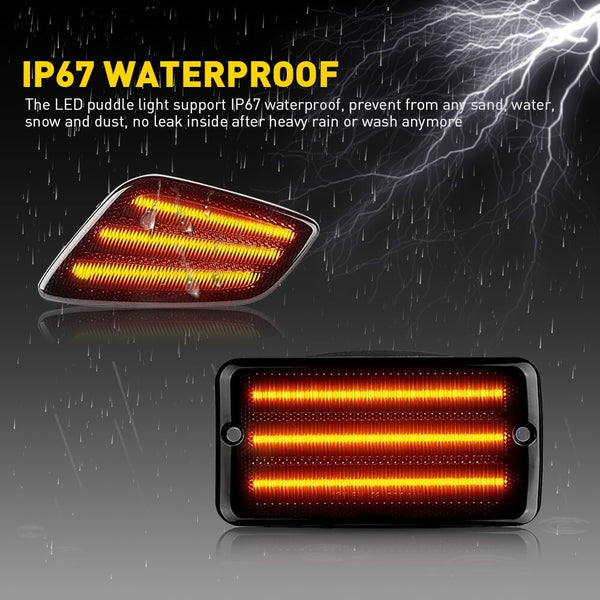 Smoke LED Front Bumper Turn Signal + Side Marker Light for 1997-2006 Jeep Wrangler TJ