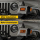 Smoke LED Front Bumper Turn Signal + Side Marker Light for 1997-2006 Jeep Wrangler TJ