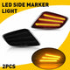 Smoke LED Front Bumper Turn Signal + Side Marker Light for 1997-2006 Jeep Wrangler TJ