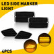Smoke LED Front Bumper Turn Signal + Side Marker Light for 1997-2006 Jeep Wrangler TJ