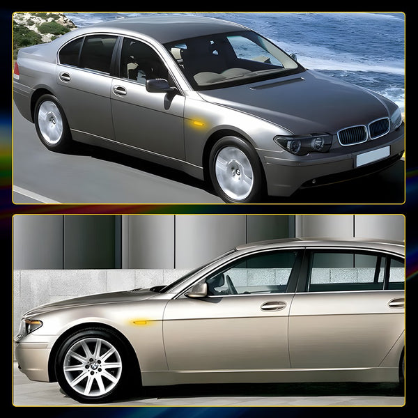 Smoked Amber Sequential LED Side Marker Light for BMW 7 Series 2002-2008, Front