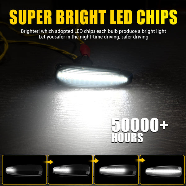 Smoked Amber Sequential LED Side Marker Light for Mitsubishi Lancer EVO X, Front