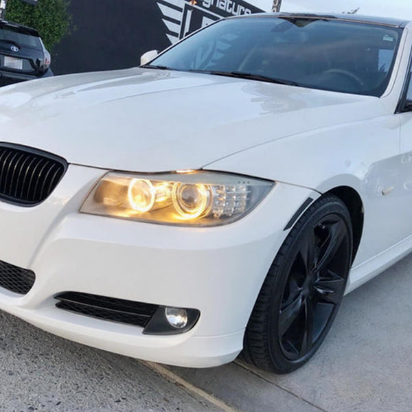 Smoked Front Bumper Reflector Side Marker Lights For 2009-2011 BMW E90 E91 LCI 3-Series 4Door