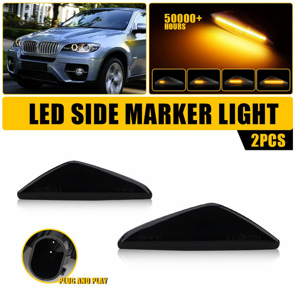 Smoked LED Side Marker Light for BMW F25 X3/X5/X6 E70/E71/E72, Signal Light