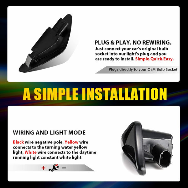 Smoked LED Side Marker Light for BMW F25 X3/X5/X6 E70/E71/E72, Signal Light