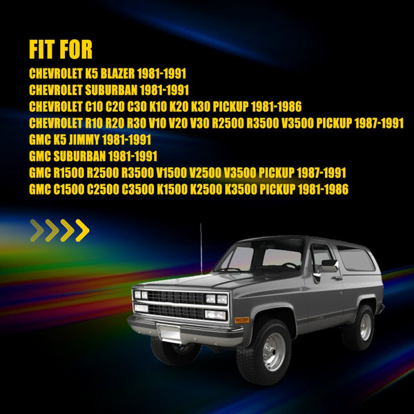 Smoked LED Side Marker Light for Chevrolet C10/C20/C30 & GMC C1500/C2500 1981-1991, Front