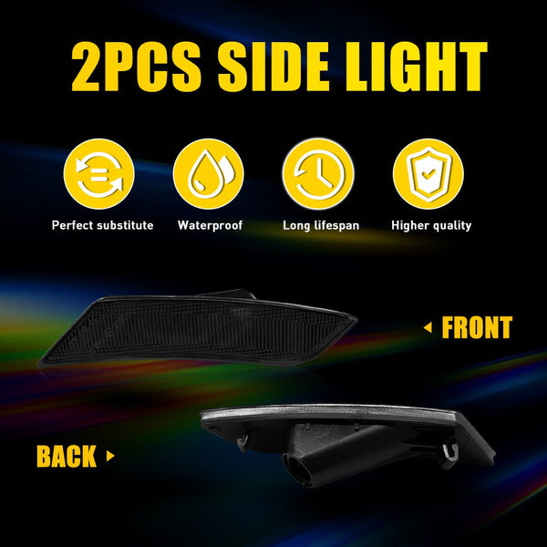 Smoked LED Side Marker Light Housing for Cadillac ATS 2013-2014 & XT5 2017-2024