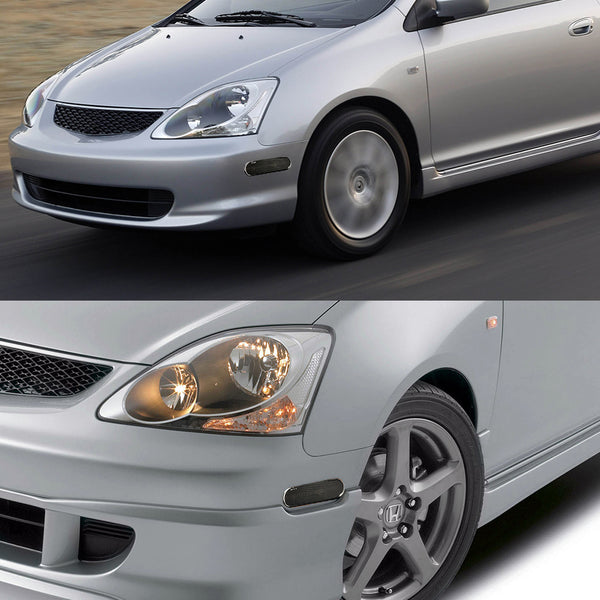 Smoked LED Side Marker Light Housing for Honda Civic 2002-2005, Front Bumper